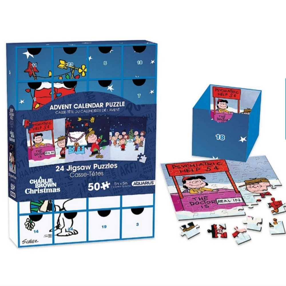 NEW SEALED Peanuts Christmas Advent Calender Puzzle